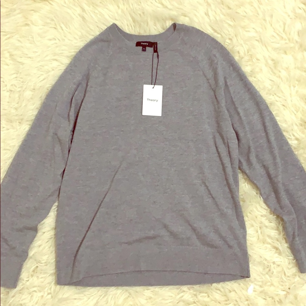 NWT Theory Pebble Heather Cashwool sweater XL